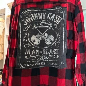 Modern Vintage Red and Black Plaid Shirt